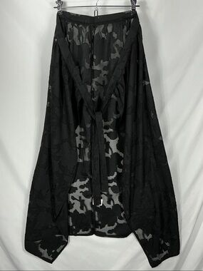 AIMAGE Black Sarong Sheer Lace Swimsuit Coverup Wrap Skirt Plus Size XL